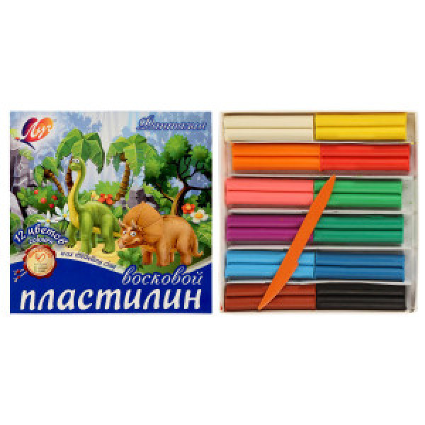 PLASTILINA 12cul. восковой Фантазия