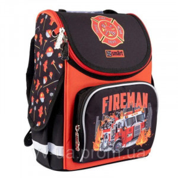 Ghiozdan  YES SMART PG-11 Fireman,negru 559015_56536