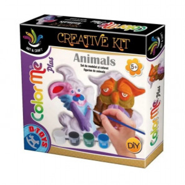 Set de modelat si colorat figurine animale 71422 Color Me