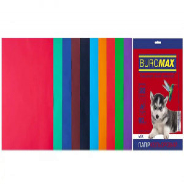 Set Hartie Color A4, 80G/M2, Dark+Intensiv 20Sheet BM.2721920-99