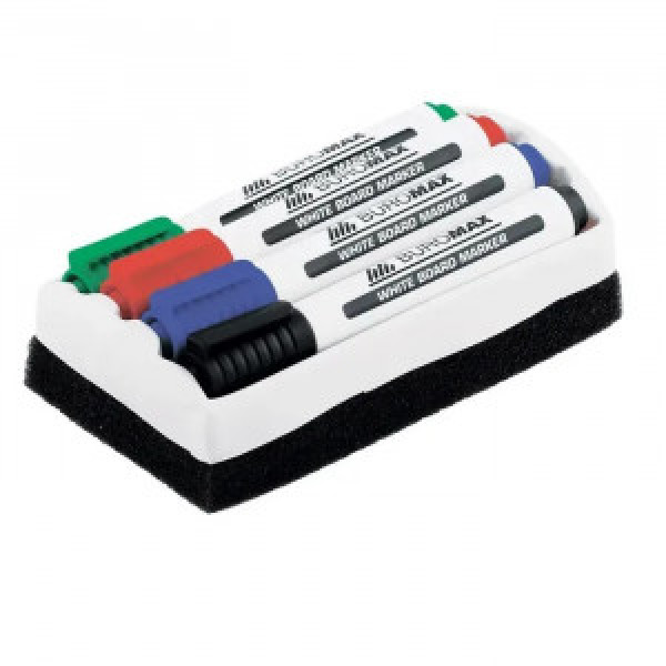 Set Marker si burete White Board Marker (4 Pcs) + Eraser, Set BM.8800-84