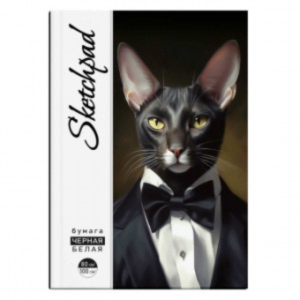 Sketchpad Bloc alb si negru A5 48 foi КОТ-ДЖЕНТЕЛЬМЕН 67601