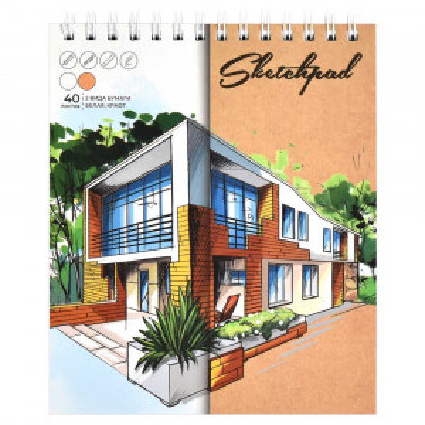 Sketchpad Bloc alb/craft 40 foi 125x150 АРХИТЕКТУРА 67992