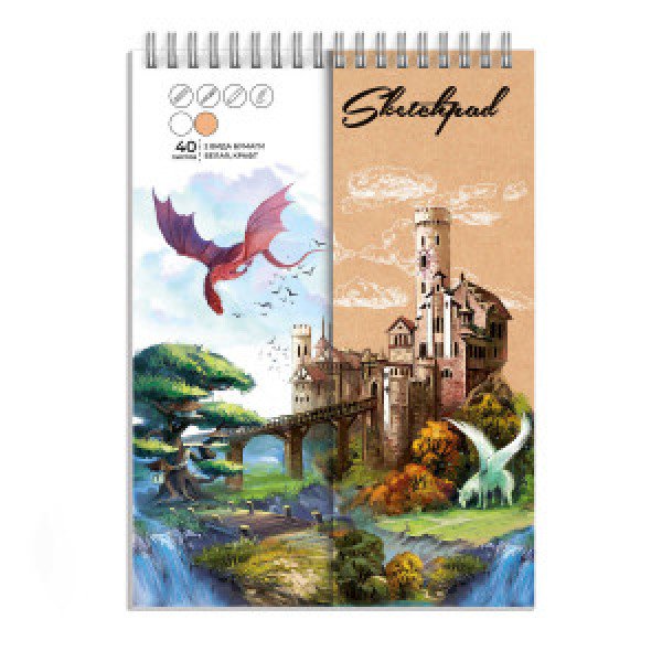 Sketchpad Bloc alb/craft A5 40 foi СКАЗОЧНЫЙ МИР 62772