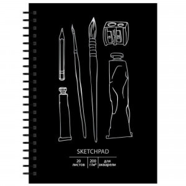 Sketchpad pentru acuarela СПСФ520227 Вдохновение 140x197 20f spirala