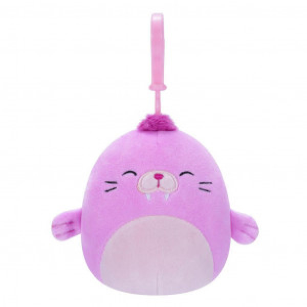 SQCP00150 Jucarie de plus 9 cm Morsa roz - Pepe, Squishmallows