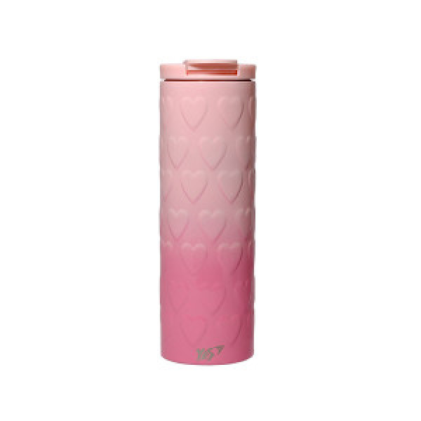 Termos-Cana YES Pink Heart 420 ml