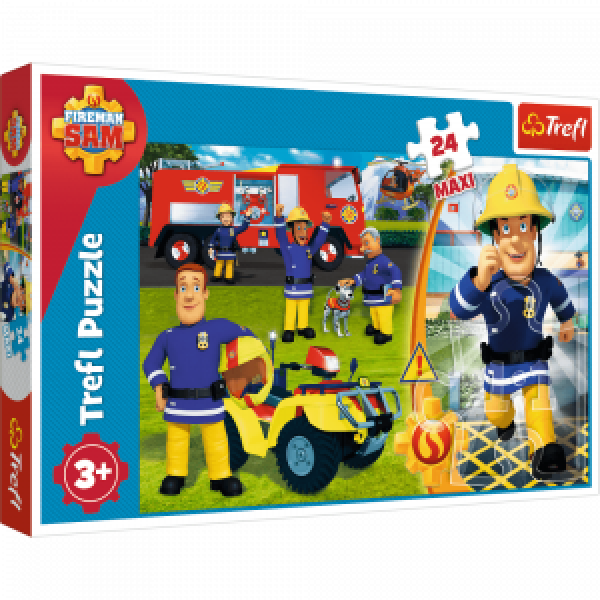 Trefl 14290 Puzzles - 24 Maxi - Brave Fireman Sam   Prism A&amp;D Fireman Sam