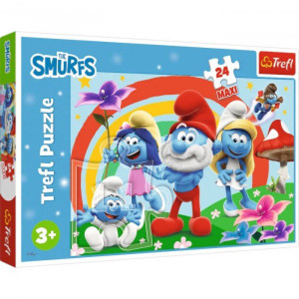 Trefl 14374 Puzzles - 24 Maxi - Smurf day / The Smurfs