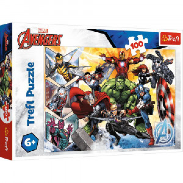 Trefl 16431 Puzzles - 100 - The power of the Avengers   Disney Marvel The Avengers