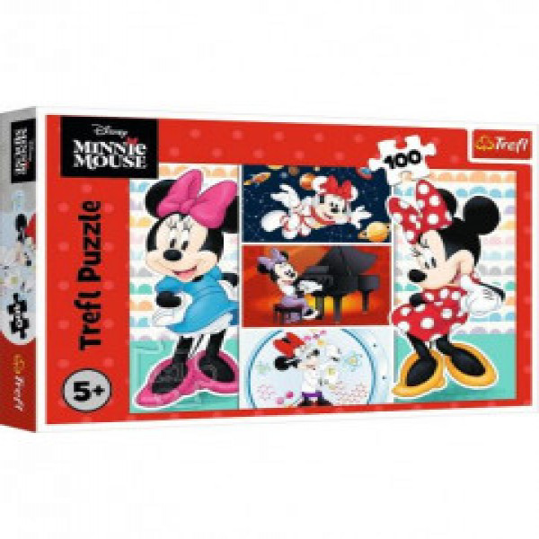 Trefl 16517 Puzzles - 100 - Amusing Minnie / Disney Minnie_FSC Mix 70%