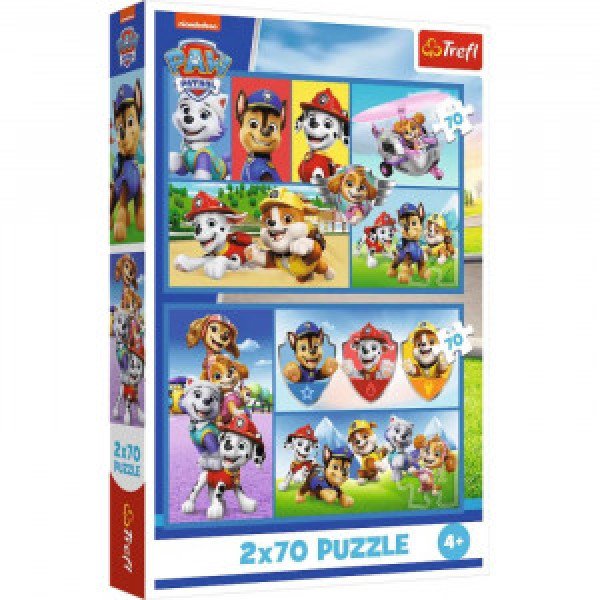 Trefl 34441 Puzzles - 2x70 - Paw Patrol rules / Viacom PAW Patrol_FSC Mix 70%