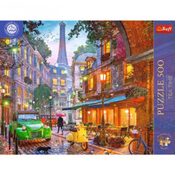 Trefl 37614 Puzzles - "500 European Puzzle Championship Premium Plus" - Tea Time: Paris Corner Cafe