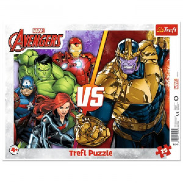 Trefl 31427 Puzzles - 25 Frame - The invincible Avenger's team / Disney Marvel The Avengers