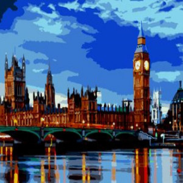 ZB.64181 Pictura pe numere  Londra de seara, 40*50 cm, ART Line