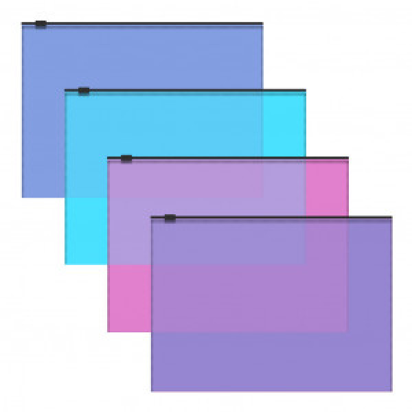 Zip-pocket 47072 ErichKrause® Fizzy Vivid, A4, 140 mcm, semitransparent