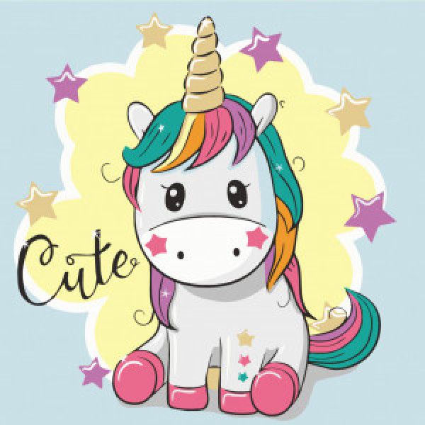 15500-AC Pictura pe numere Райдужная единорожка 30*30см copii