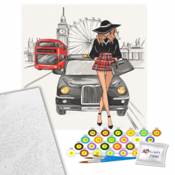 10249-AC Pictura pe numere Элегантность Лондона 40*50 см