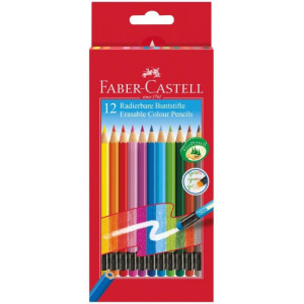 116612 Colour pencils erasable 12x