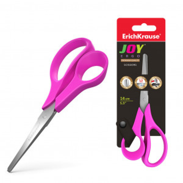 35145 Foarfece ErichKrause Joy Ergo, 14 cm (blister 1 pcs)