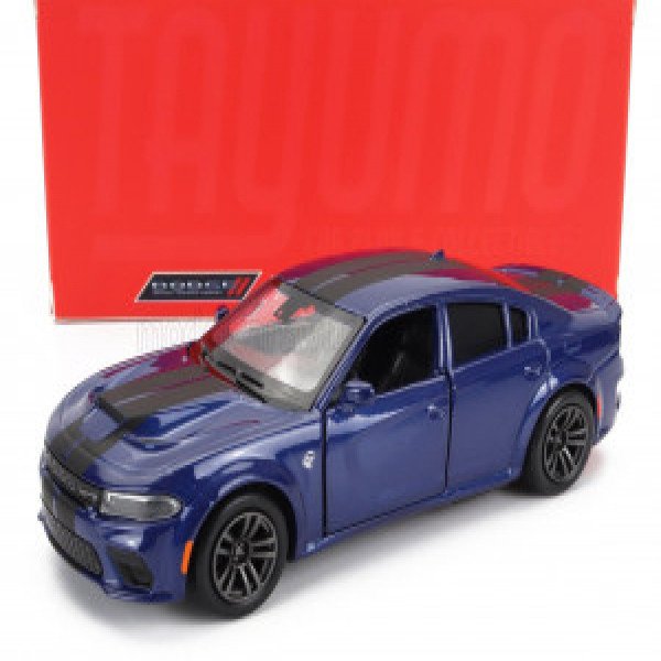 36145216 Macheta auto Dodge Charger, Blue / Black, 1:36, mecanism pull-back, LHD, TAYUMO