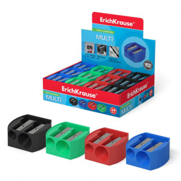 Ascutitoare dubla 38575 ErichKrause Multi, color: assorted (box 24 pcs.)