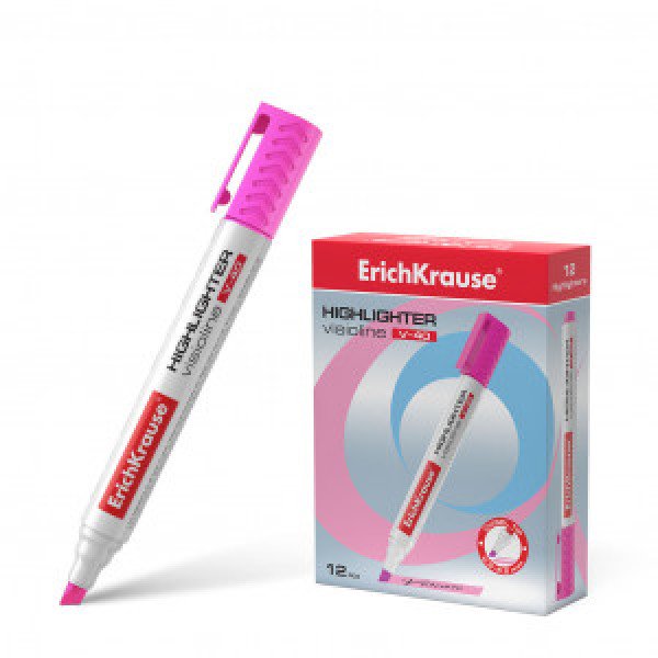 30976 Markator text ErichKrause Visioline V-40, color: pink (box 12 pcs.)