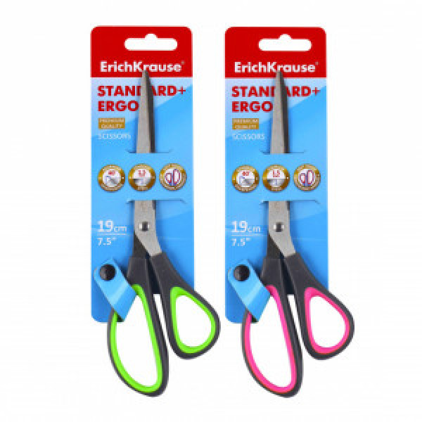 44886 Foarfece ErichKrause Standard+ Ergo, 19 cm (12 pcs)