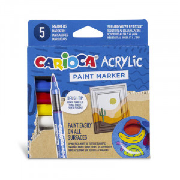 45280 Set paint marker CARIOCA Acrylic 5 cul. (6)