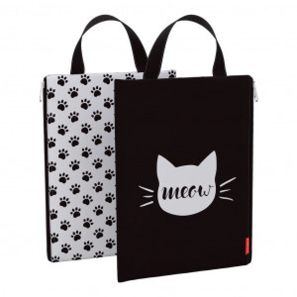 48433 Geanta ErichKrause vertical with hanger, Meow, A4