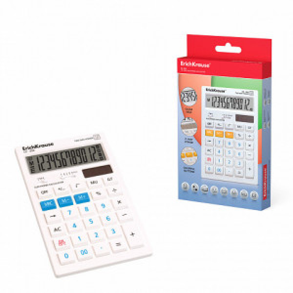 40352 Calculator 12-Digit ErichKrause White CC-352 Classic (box 1 pc)