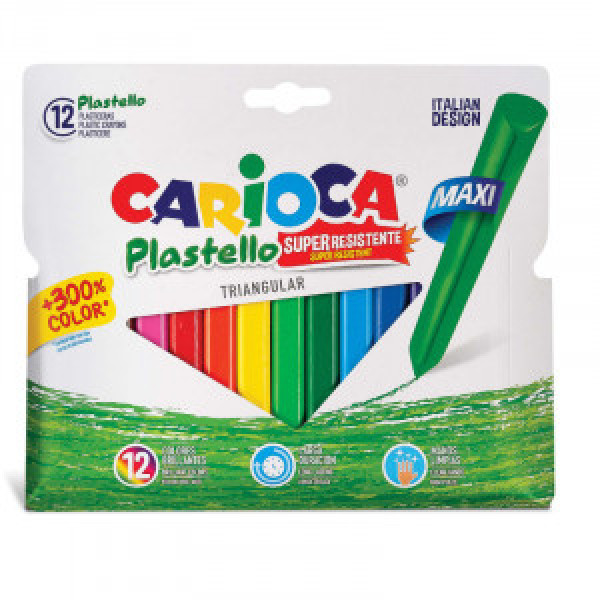 42671 Creioane ceara CARIOCA Plastello 12 pcs