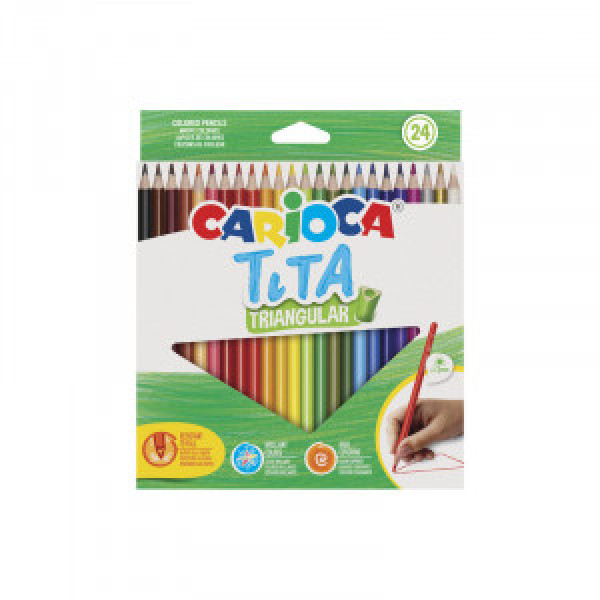 42787 Creioane CARIOCA TiTA Triangular 24 pcs