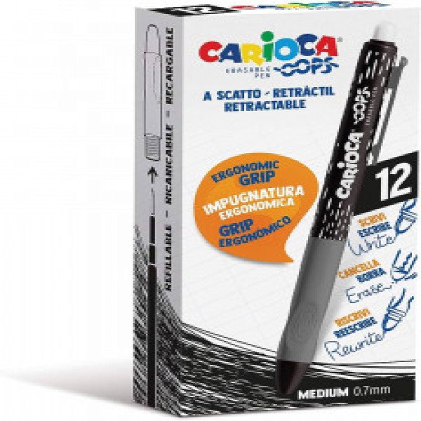 43043/01 Pix cu radiera CARIOCA box 12pcs Black