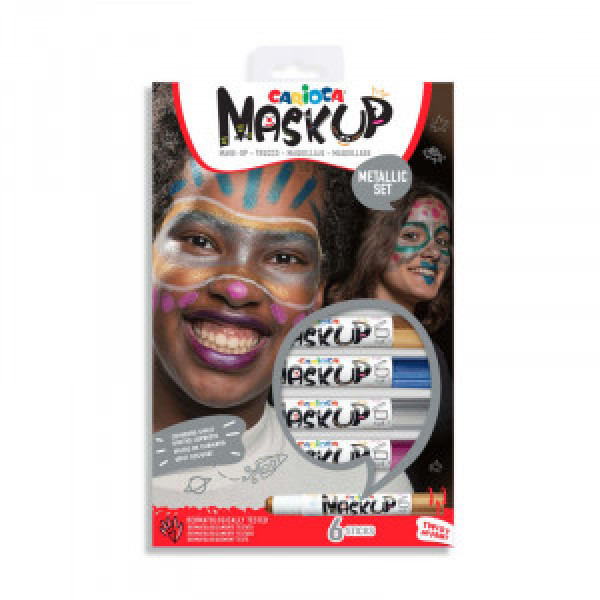 43155 MASK CARIOCA Metallic set 6pcs