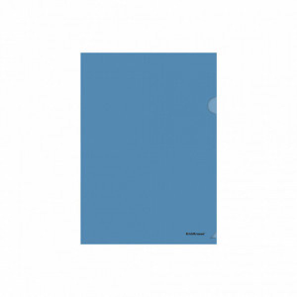 59114 Mapa-уголок ErichKrause Glossy Classic, A4, 180 mcm, semitransparent, blue (12pcs)