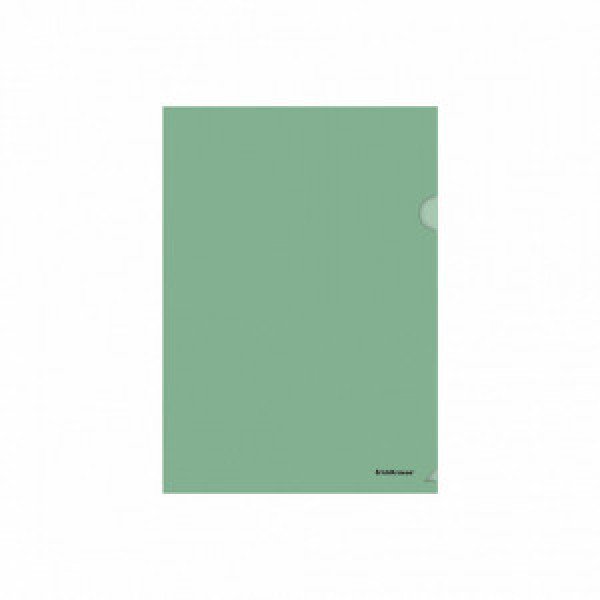 59110 Mapa-уголок ErichKrause Fizzy Classic, A4, 140 mcm, semitransparent, green (12pcs)
