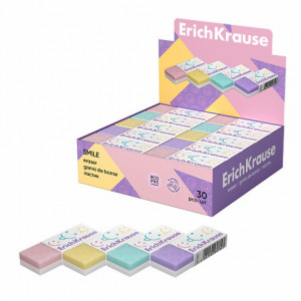 60782 Radiera ErichKrause Smile (box 30 pcs.)