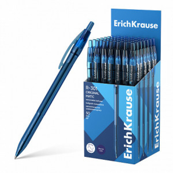 Pix 60977 cu buton ErichKrause R-301 Matic Original 1.0, ink color: blue (box 50 pcs.)