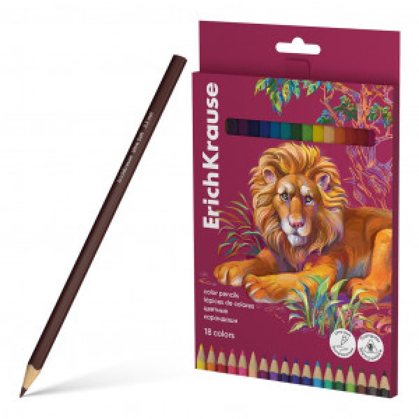 61815 Creioane color 18 cul. ErichKrause Safari triangular (8)