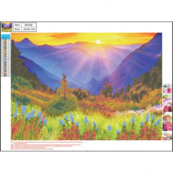 89756 Mozaic cu diamante 30х40см Centrum Mountains