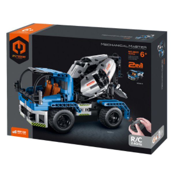 8023 Set de constructie 2 in 1 Mechanical Master „Betoniera”, cu telecomanda, 394 p